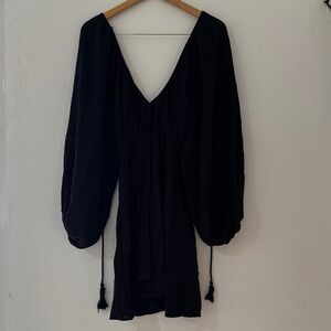 H&M Black V-Neck Dress